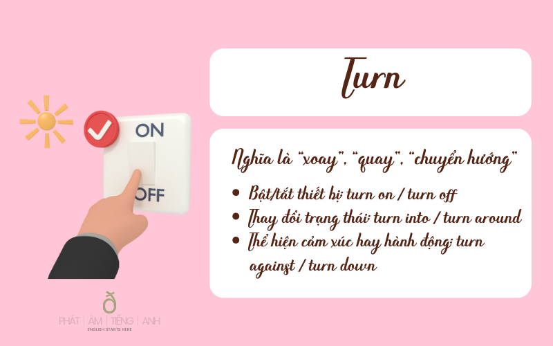 Định nghĩa cụm động từ với turn
