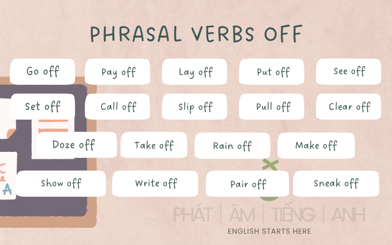 Tổng hợp top 52+ Phrasal verb with with Off thông dụng và cách dùng
