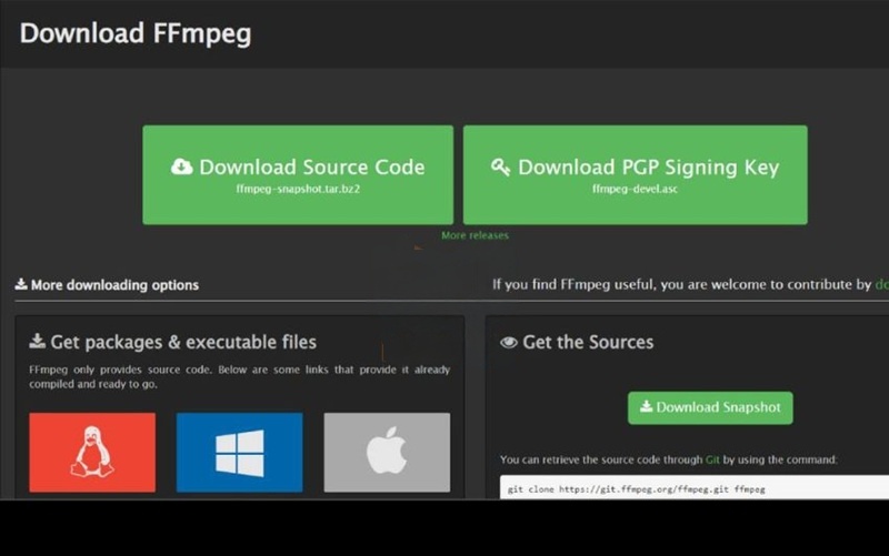tải phần mềm ffmpeg